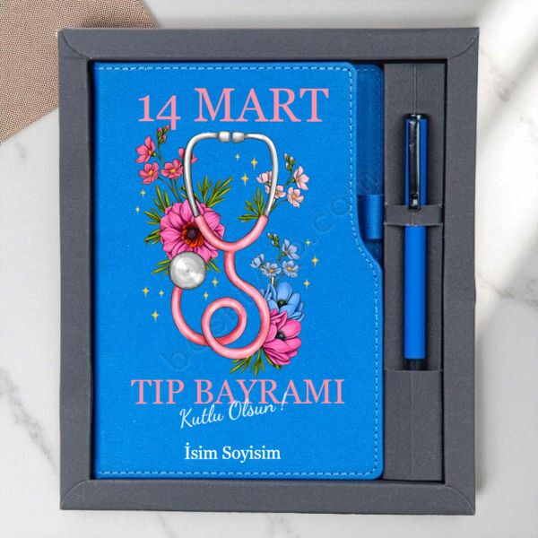 14 Mart Tıp Bayramına Özel Kalem Ajanda Set-2 online tasarla