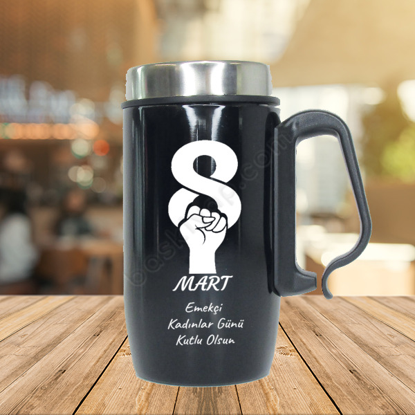 Kadınlar Günü Hediye Termos Bardak online tasarla