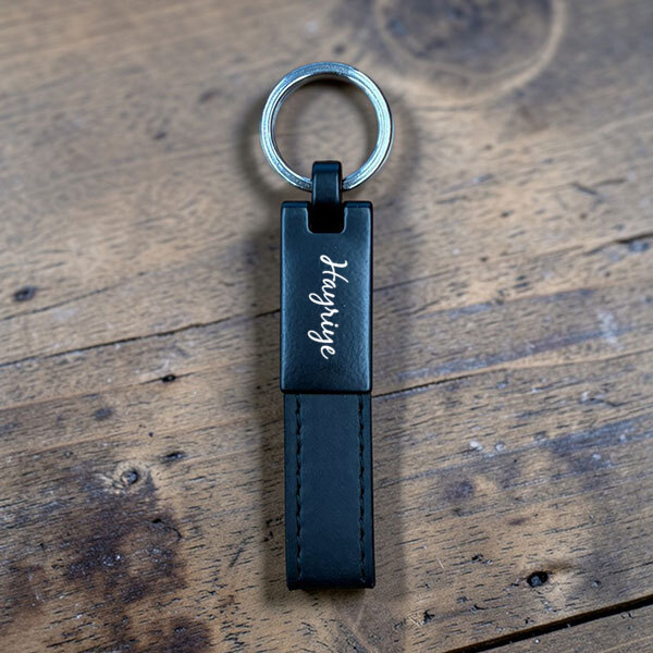 Kişiye Özel Lazer Kazıma Deri Siyah Anahtarlık Kendin Tasarla | 16408 online tasarla