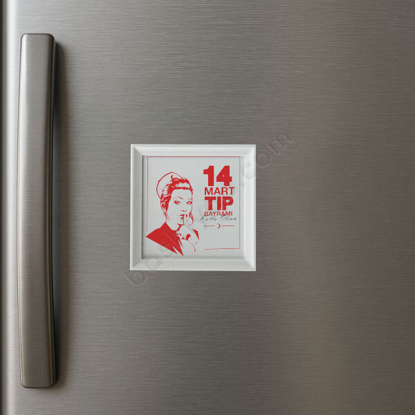 14 Mart Tıp Bayramı Magnet online tasarla