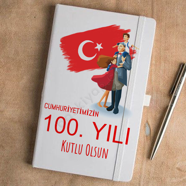 29 Ekim Tarihsiz Ajanda Kendin Yap – Tarihsiz Beyaz Ajanda / Defter 13X21Cm tasarımı