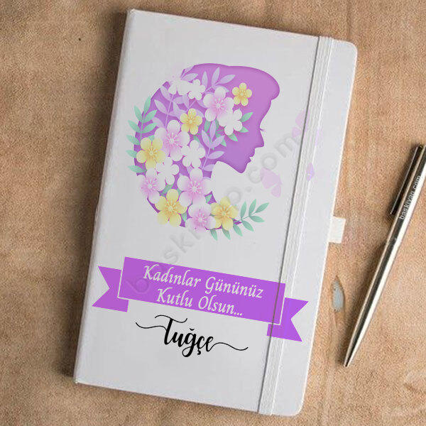 Kadınlar Gününe Özel Tarihsiz Beyaz Ajanda online tasarla