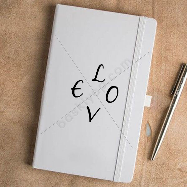 Love Yazılı Ajanda – Tarihsiz Beyaz Ajanda / Defter 13X21Cm tasarımı