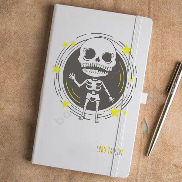 Radyoloji Teknisyeni Tasarımlı Beyaz Ajanda – Tarihsiz Beyaz Ajanda / Defter 13X21Cm tasarımı