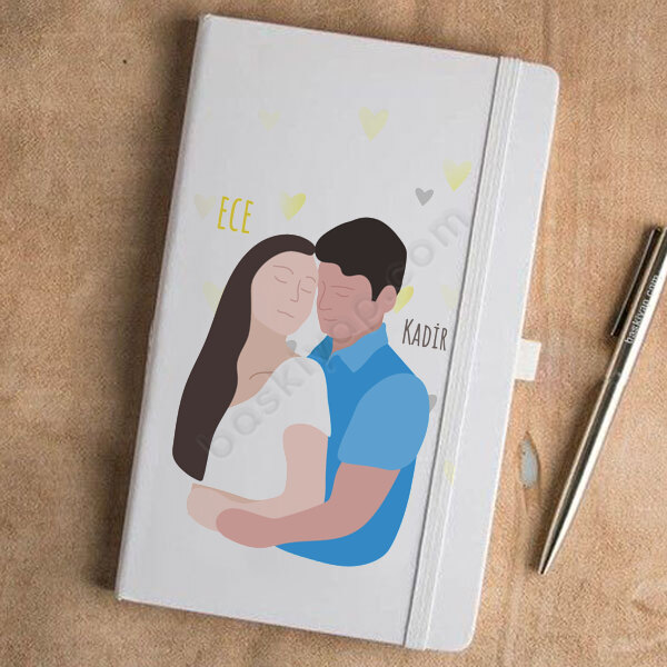 Sevgililer Gününe Özel Beyaz Ajanda online tasarla