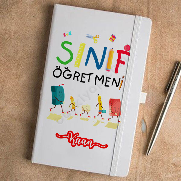 Sınıf Öğretmenlerine Özel Beyaz Ajanda – Tarihsiz Beyaz Ajanda / Defter 13X21Cm tasarımı