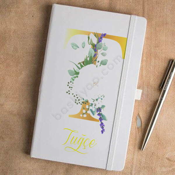 T Harfli Ajanda – Tarihsiz Beyaz Ajanda / Defter 13X21Cm tasarımı