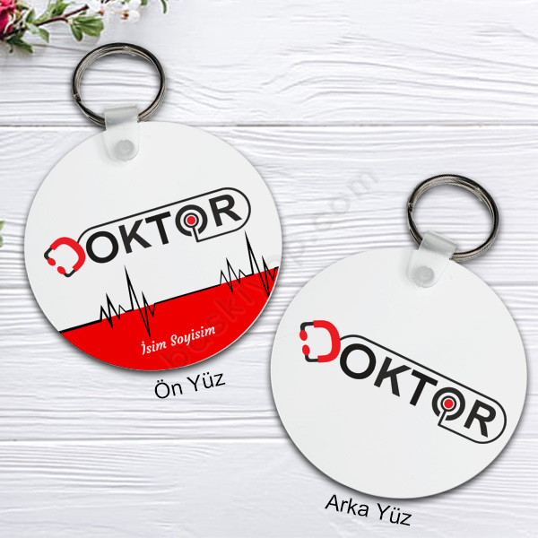 14 Mart Tıp Bayramına Özel Doktor Yazılı Anahtarlık online tasarla
