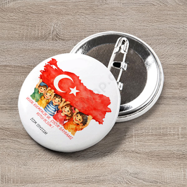23 Nisan Ulusal Egemenlik Ve Çocuk Bayramı Buton Rozet-2 online tasarla