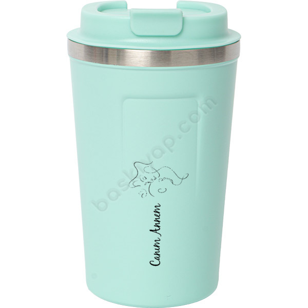 Anneler Gününe Özel Turkuaz Çelik Termos online tasarla