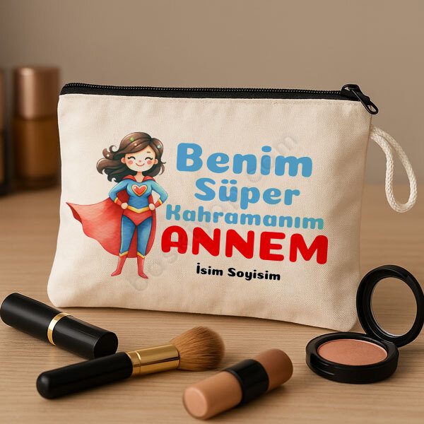 Anneler Günü Kişiye Özel Baskılı Makyaj Çantası-1 online tasarla