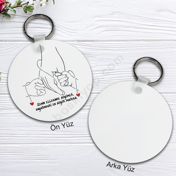 Anneler Gününe Özel Yuvarlak Anahtarlık online tasarla
