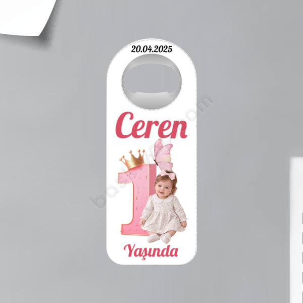 Doğum Günü Hatırası Dik Magnet Açacak online tasarla