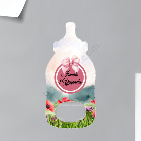 Yaş Konseptli Kişiye Özel Biberon Magnet Açacak online tasarla