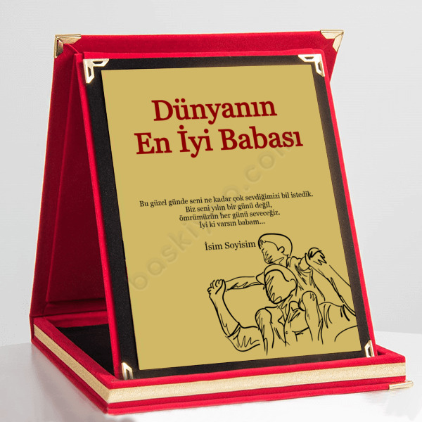 Babalar Gününe Özel Albüm Plaket online tasarla