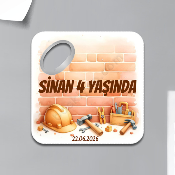 Doğum Günü Hatırası- Kare Bardak Altlığı Magnet online tasarla