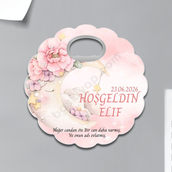 Aramıza Hoş Geldin - Çiçek Bardak Altlığı Magnet online tasarla