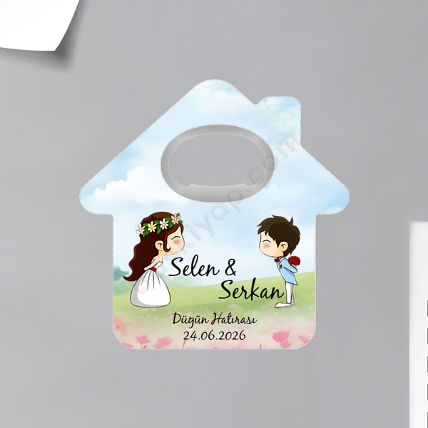 Düğün Hatırası - Ev Magnet Açacak online tasarla