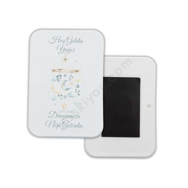 Hoş Geldin Temalı Buzdolabı Magnet Dikdörtgen-1