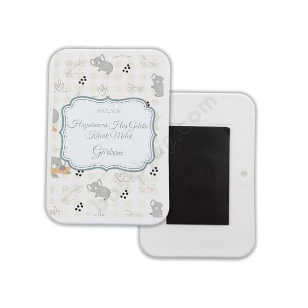 Hoş Geldin Temalı Buzdolabı Magnet Dikdörtgen