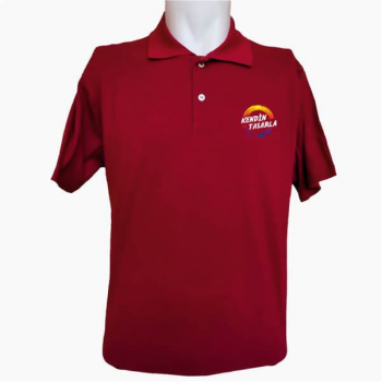 Kişiye Özel Polo Yaka Bordo Tişört online tasarla