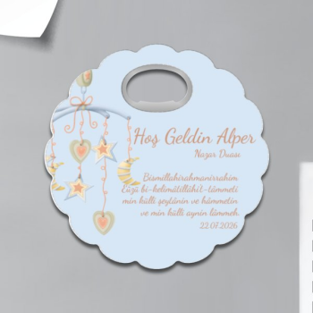 Hoş Geldin Temalı Çiçek Bardak Altlığı Magnet