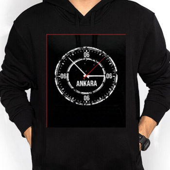 06 Saat Tasarımlı Ankara Sweatshirtü