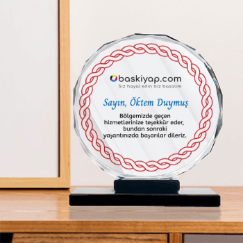 Emekliye Özel Kristal Plaketler online tasarla