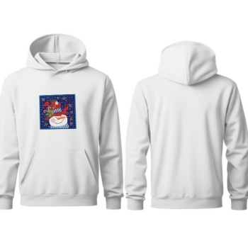 Kardan Adamlı Kapşonlu Beyaz Sweatshirt online tasarla