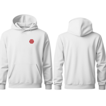 Yeni Yıl Temalı Kapşonlu Beyaz Sweatshirt online tasarla