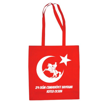 29 Ekim Cumhuriyet Bayramı Kırmızı Bez Çanta