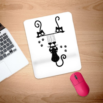Sevimli Kedili Bilek Destekli Mouse Pad