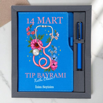 14 Mart Tıp Bayramına Özel Kalem Ajanda Set-2