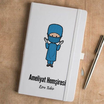 Ameliyat Hemşiresi Tasarım Beyaz Defter Ajanda