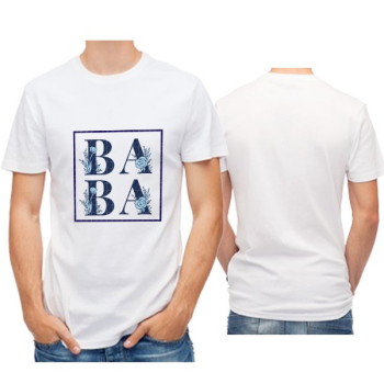 Baba Yazılı Beyaz Erkek Tişört online tasarla