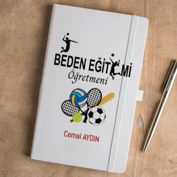 Beden Eğitimi Öğretmeni Tasarım Beyaz Defter Ajanda
