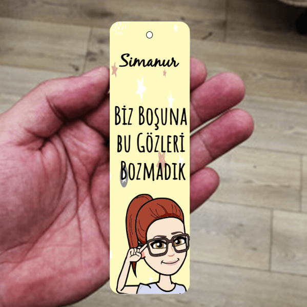 Bitmoji Tasarım Kitap Ayracı