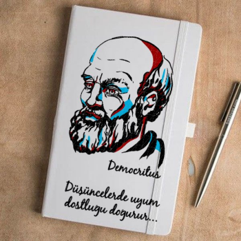 Democritus Tasarımlı Beyaz Ajanda