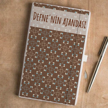 Desenli Beyaz Ajanda