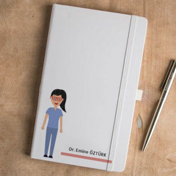 Doktor Tasarım Beyaz Defter Ajanda