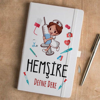Hemşirelere Özel Baskılı Beyaz Ajanda