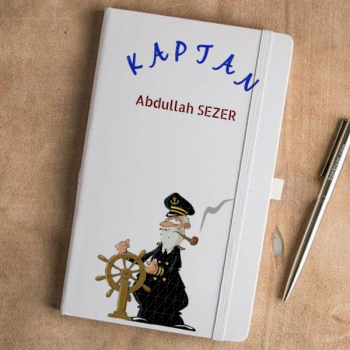 Kaptan Tasarım Beyaz Defter Ajanda