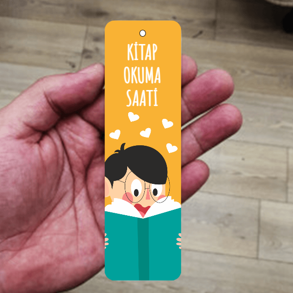 Kitap Okuma Saati Metal Kitap Ayracı