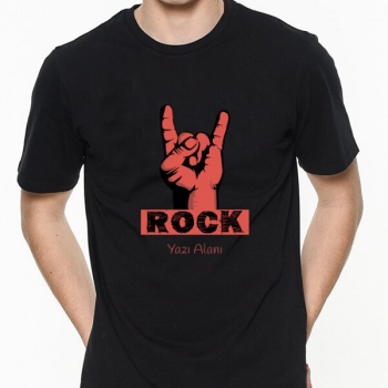 Rock Tasarımlı Tişört