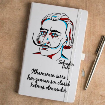 Salvador Dali Tasarımlı Beyaz Ajanda