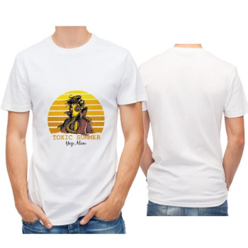 Toxic Summer Baskılı Beyaz Erkek Tişört online tasarla