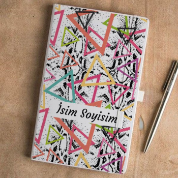 Üçgen Tasarımlı İsimli Defter