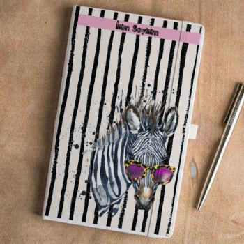 Zebra Tasarımlı Beyaz Ajanda