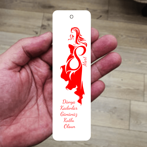 8 Mart Kadınlar Gününe Özel Metal Kitap Ayracı online tasarla