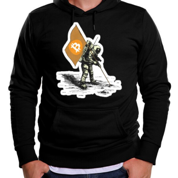 Bitcoin Temalı Baskılı Unisex Hoodie Kapşonlu